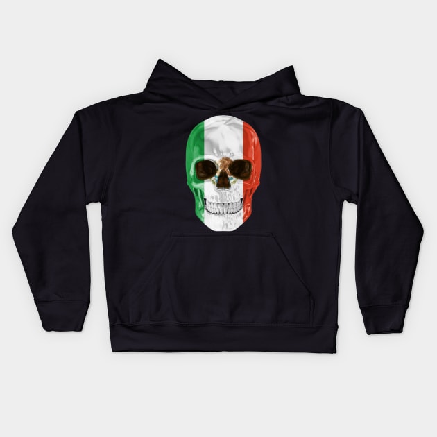 Mexico Flag Skull - Gift for Mexican With Roots From Mexico Kids Hoodie by Country Flags